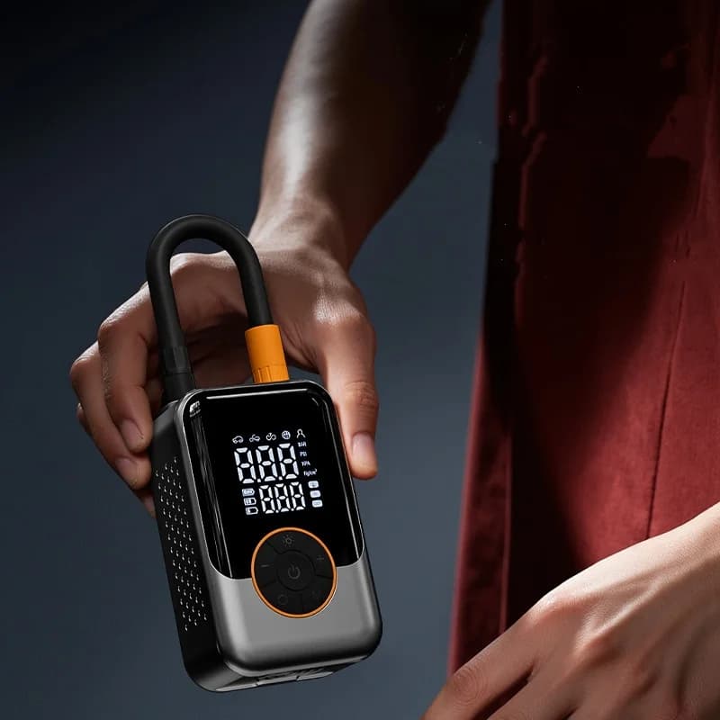 Electric Car Air Pump Tire Inflator Wireless LCD Display Air Compressor for Car Motorcycle Bike Tyre Ball