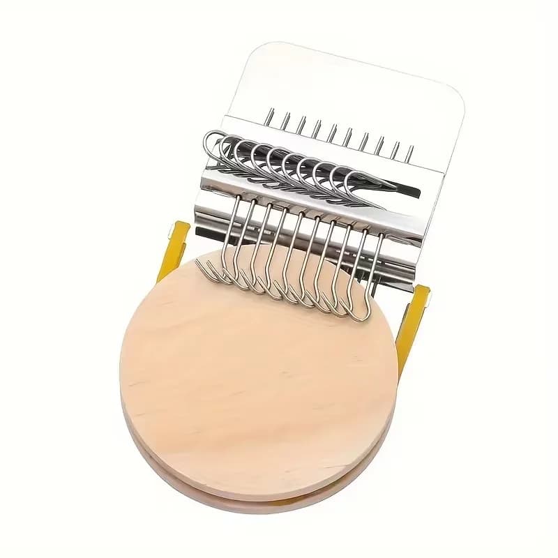 DIY Weaving Loom Kit for Clothing Restoration, Wooden Frame with Needle Guide for Easy Stitching Repairs