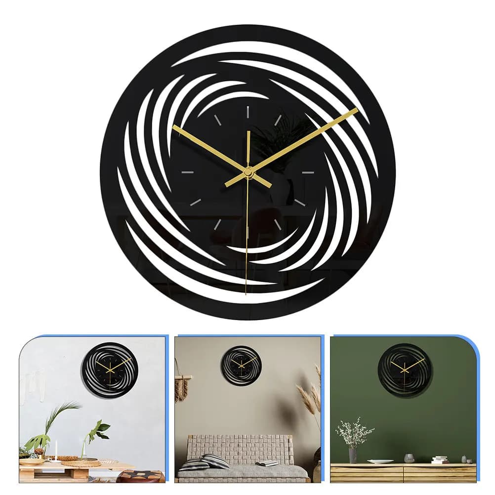 Orologio da Parete in Acrilico 3D Decorativo Silenzioso Moderno per Soggiorno Camera da Letto Ufficio Arredamento Casa