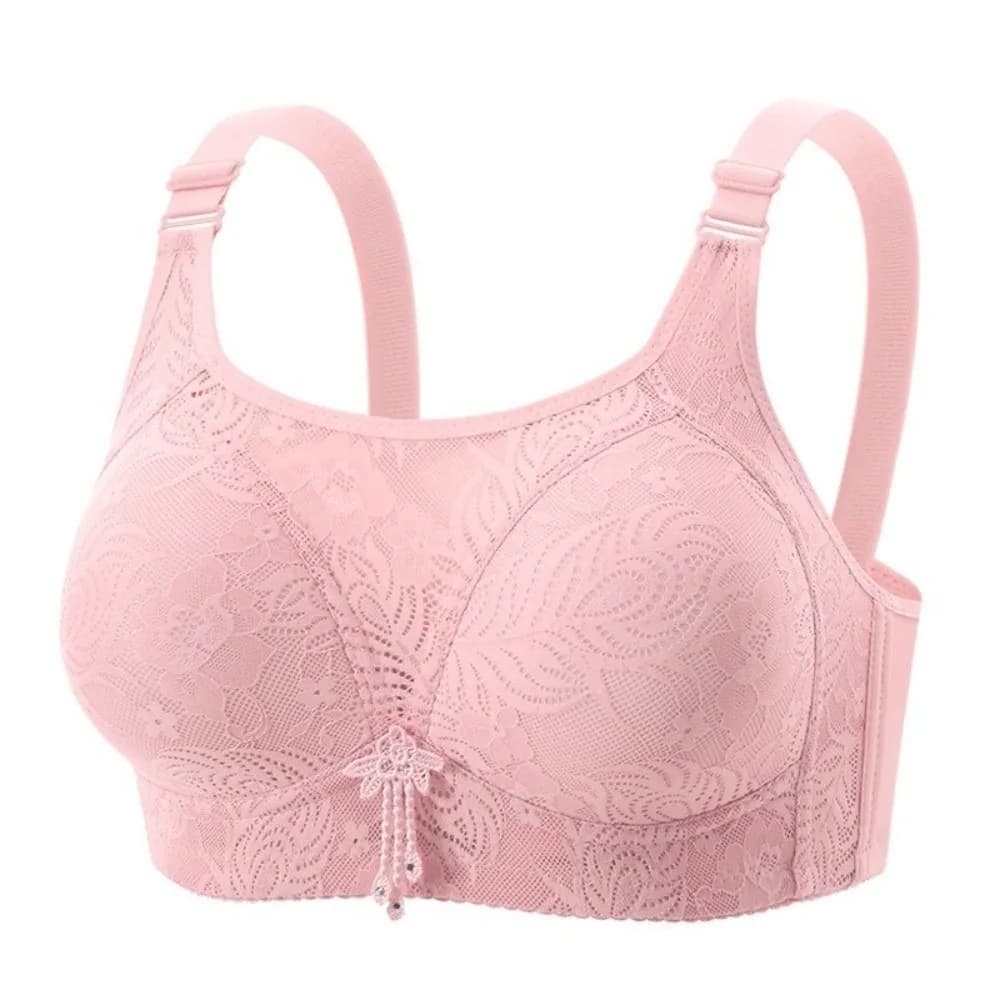 Adjustable Anti-Sagging Wireless Push-Up Bra Floral Mesh Underwear Large Size Bra Sweet Women Vest Bra Four Seasons