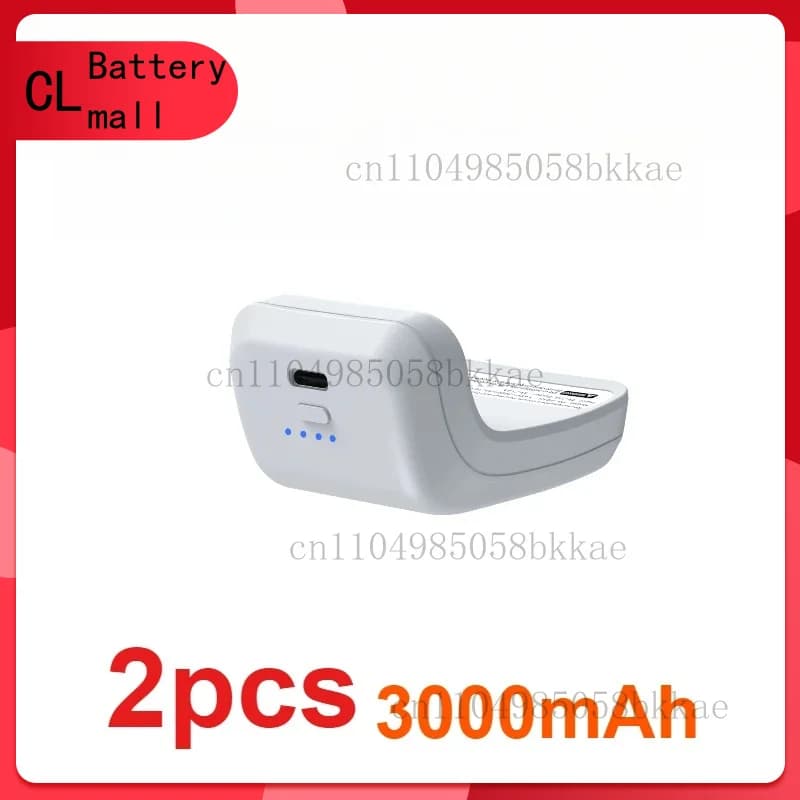 2 pezzi per Sony PS5 DualSense/PS5 Elite Wireless Gamepad Accessori da gioco Batteria esterna da 3000 mAh