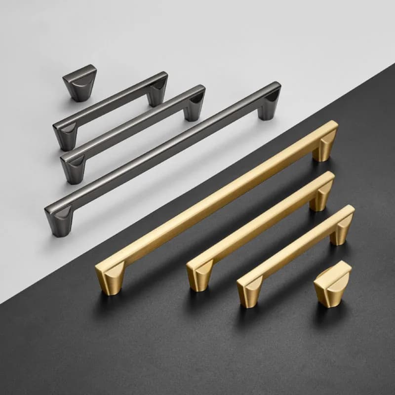 Maniglie per mobili in lega di zinco Maniglie per guardaroba Maniglie per mobili per cassetti Maniglie per bar per armadi Morden Hardware per la casa