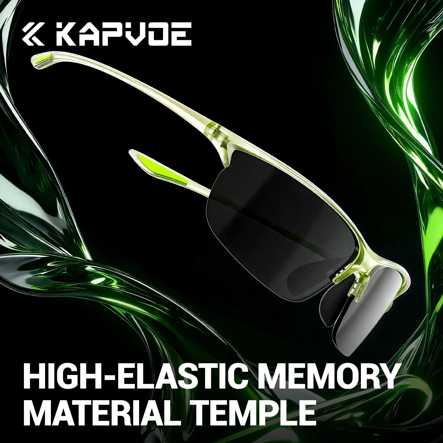Kapvoe Running Eyewear Super Lightweight 17g Outside Athletic Shades UV400 Block Unisex Bendable Frame Sunglasses Men Women