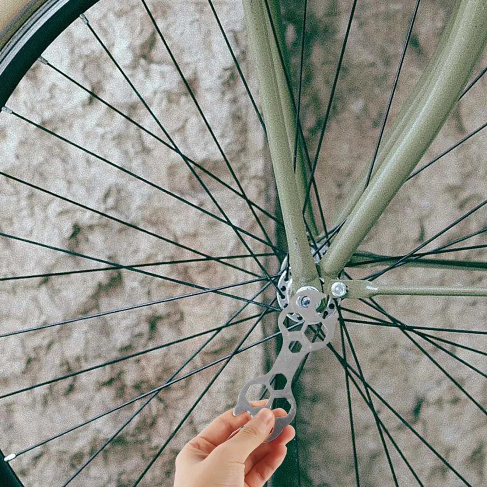Set di 2 Chiavi per Raggi Bicicletta in Acciaio, Strumento Multifunzione Leggero per Riparazione e Manutenzione Ruote