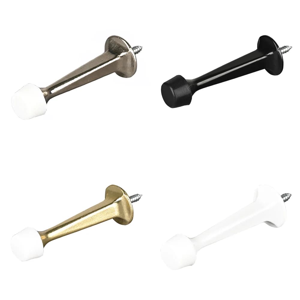Tappo per porta in lega di zinco ammortizzatore ammortizzatore per montaggio a parete supporto per fermaporta in gomma protezione per porta a parete sicurezza Hardware per la casa durevole 1 pz