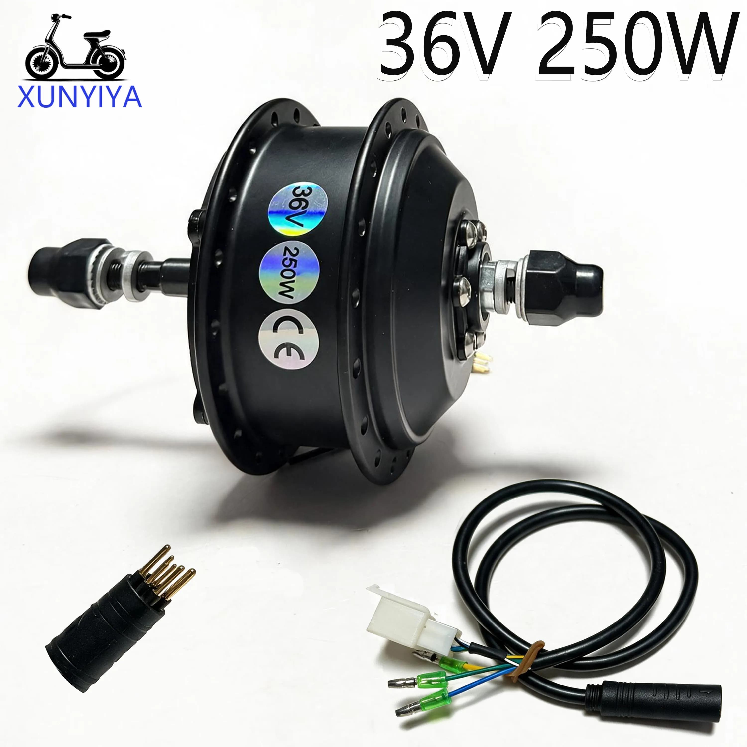 Mountain E-bicycle Lithium Motor 36V 250W Brushless Geared 7-Speed Freewheel Rear Drive Wheel Hub Small High-Speed Spoke Motor