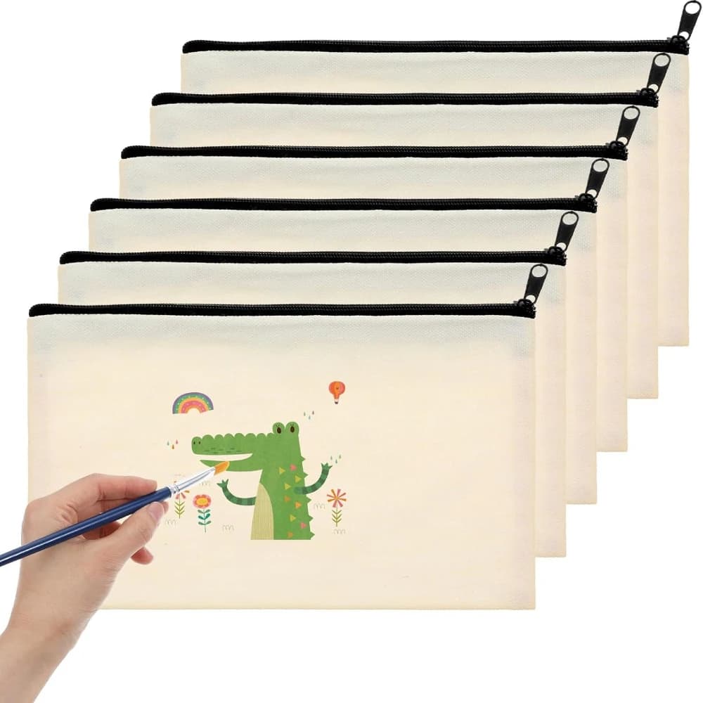 Confezione da 20 buste vuote con cerniera per sublimazione per artigianato fai-da-te, borse per trucco multiuso, astucci, organizer da viaggio e da toilette