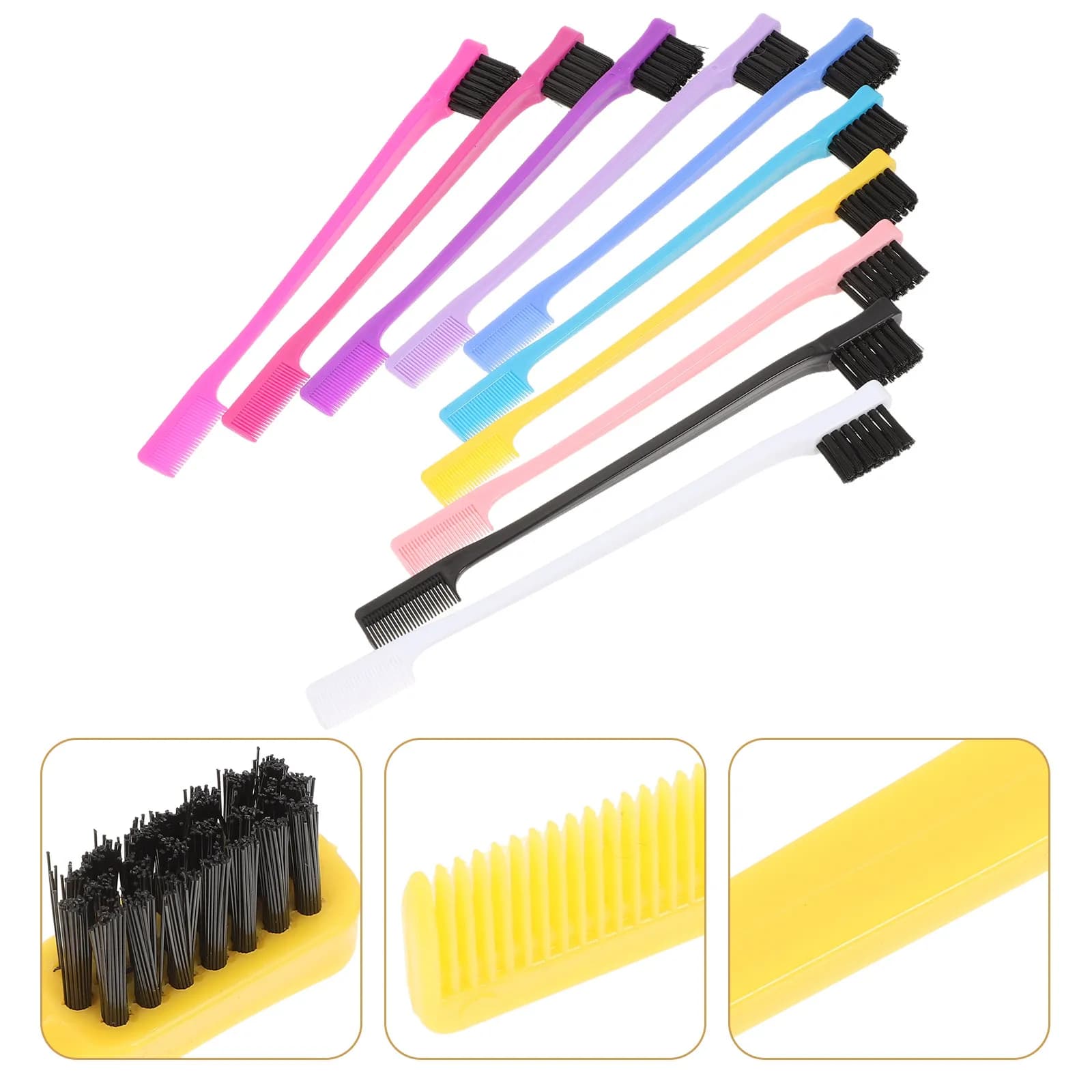 Set di 10 Pettini per Sopracciglia a Doppia Punta, Multiuso, Spazzola per Ciglia, Strumento per Trucco e Styling, Pettini per Sopracciglia e Linea dei Capelli