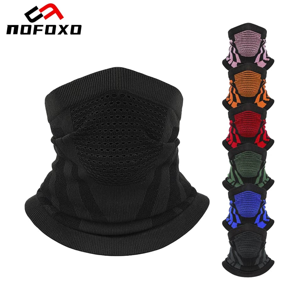 NOFOXO Maschera antivento Scaldacollo invernale Ghetta Snowboard Moto Sci Corsa Copertura per il viso per uomo Donna Maschera a mezza faccia