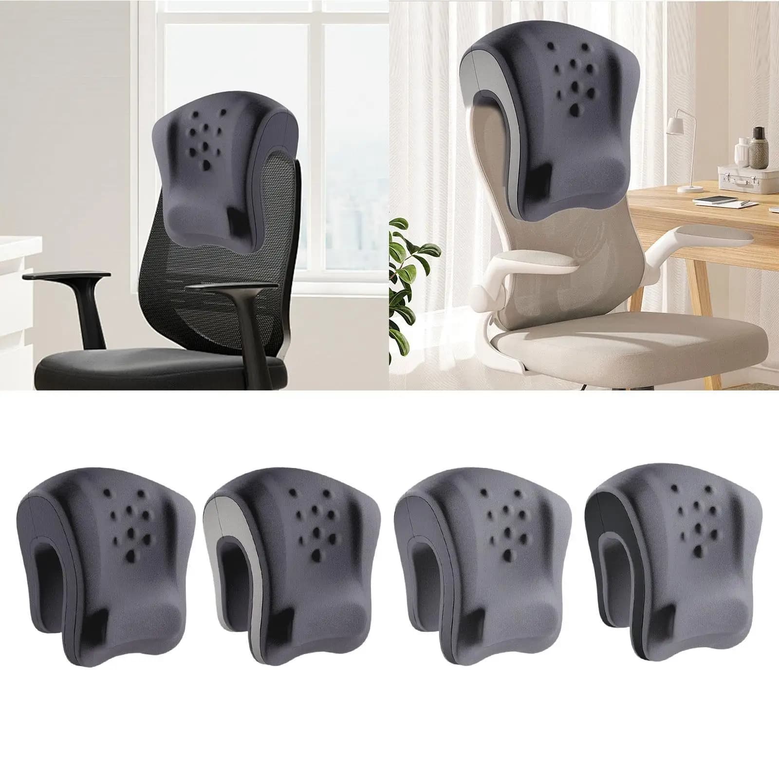 Cuscino per Sedia da Ufficio in Morbido Velluto, Poggiatesta Ergonomico per Gaming, Scrivania, Auto, Viaggi e Riposi, Comfort Garantito