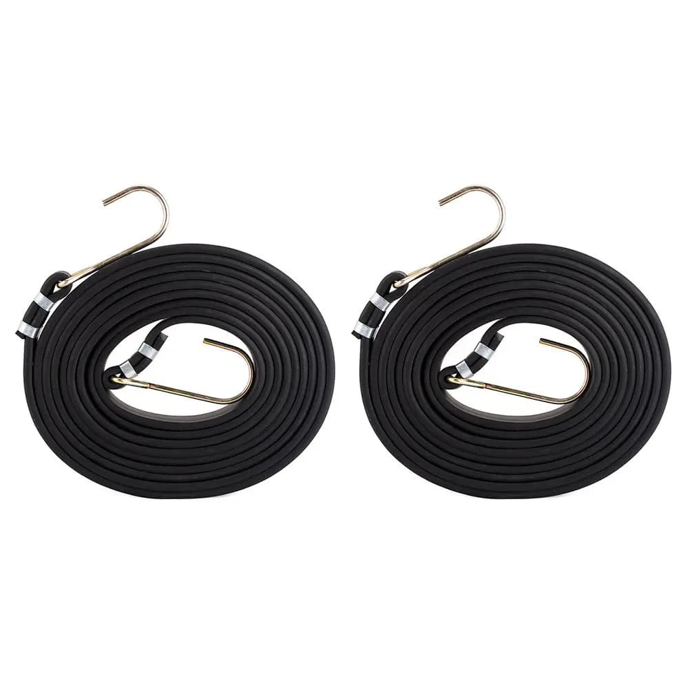 2pcs Elastic Cargo Straps Heavy Duty Binding Belts For Luggage Outdoor Travel Rubber Tensioner Belt With Hooks Durable
