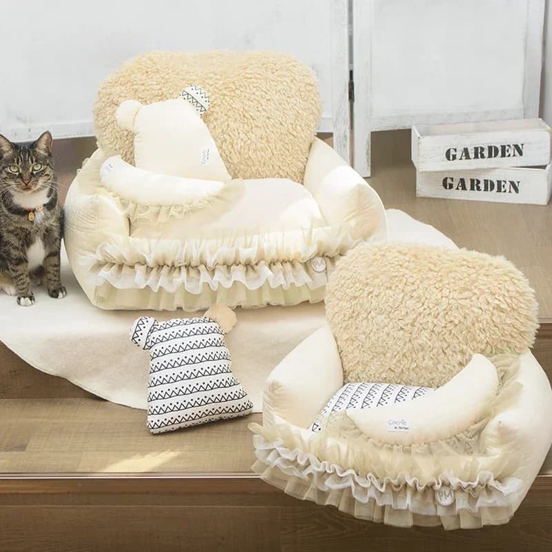 Letto per cani e gatti Comodo letto bifacciale con cuscino reversibile