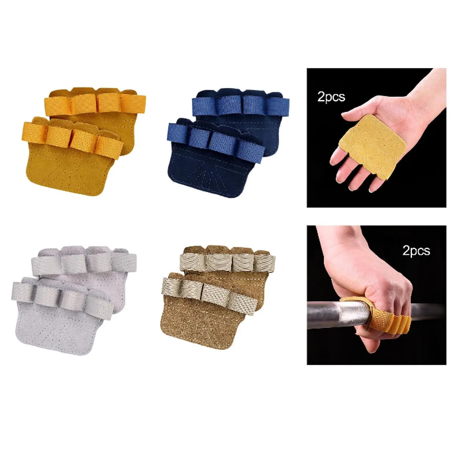 Gloves for Lifting Four-Die, Comfortable and Breathable PU Leather, Palm Protection for Training with Manubri