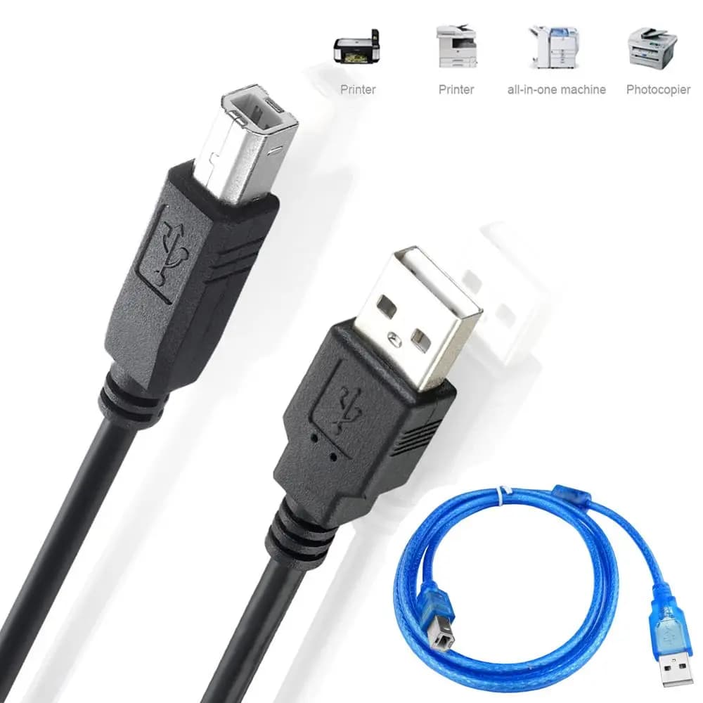1.5m 3m 5m Scanner Linea di derivazione Sincronizzazione dati Cavo USB 2.0 Tipo A Maschio A B Maschio Cavo dati stampante per etichette 3D per Dell HP Canon Epson