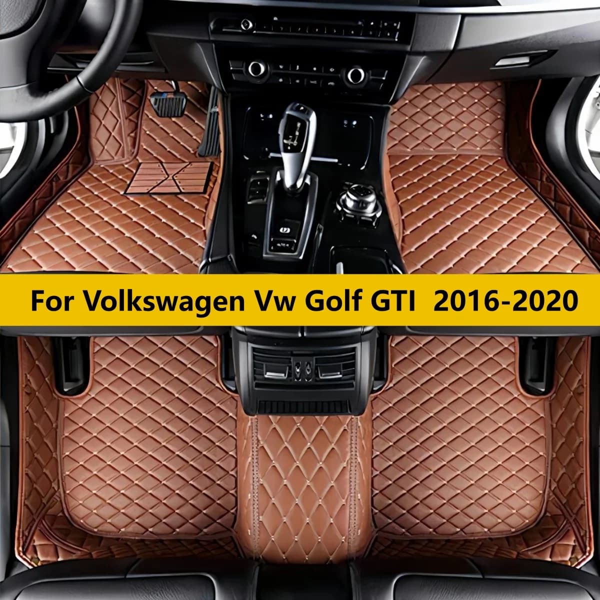 Tappetini auto personalizzati per Volkswagen VW Golf GTI 2016 2017 2018 2019 2020, tappetini in pelle, tappeti, moquette.