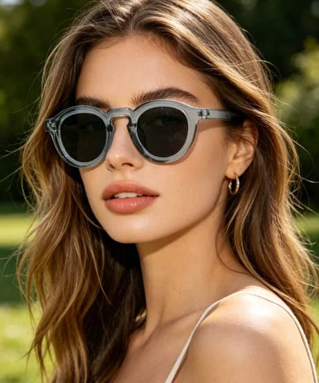 Korean version fashion retro trendy sunglasses high-end UV-proof concave street sunglasses