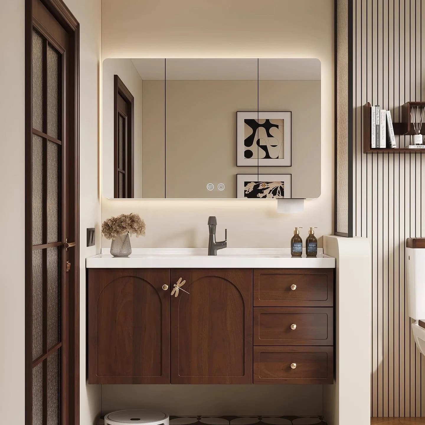French bathroom cabinet medium antique washstand ceramic integrated oak retro mirror cabinet