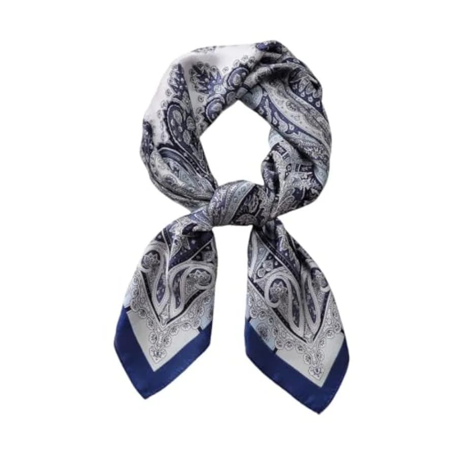 27.5" Paisley Silky Satin Head Hair Scarf Square Bandanas Headscarf Wrap for Women Bag Purse Scarf for Handbags