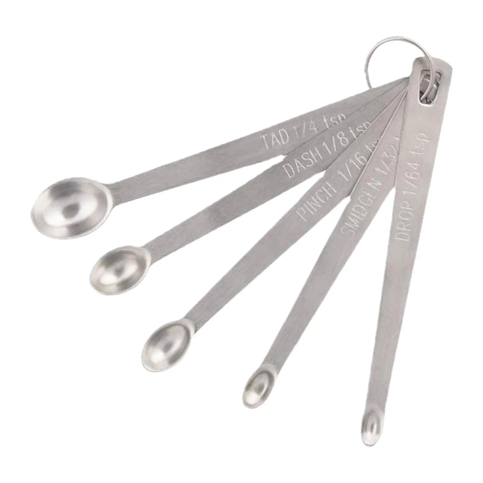 5Pcs Small Measuring Spoons for Dry and Liquid Gadgets Home Gadgets Multiple Size Fits in Spices Jars Measuring Spoons