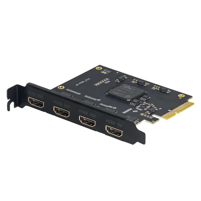 Gioco 1080p60 Vmix OBS Streaming Win10 Linux Scheda di acquisizione video HDMI a 4 canali Box PCIe