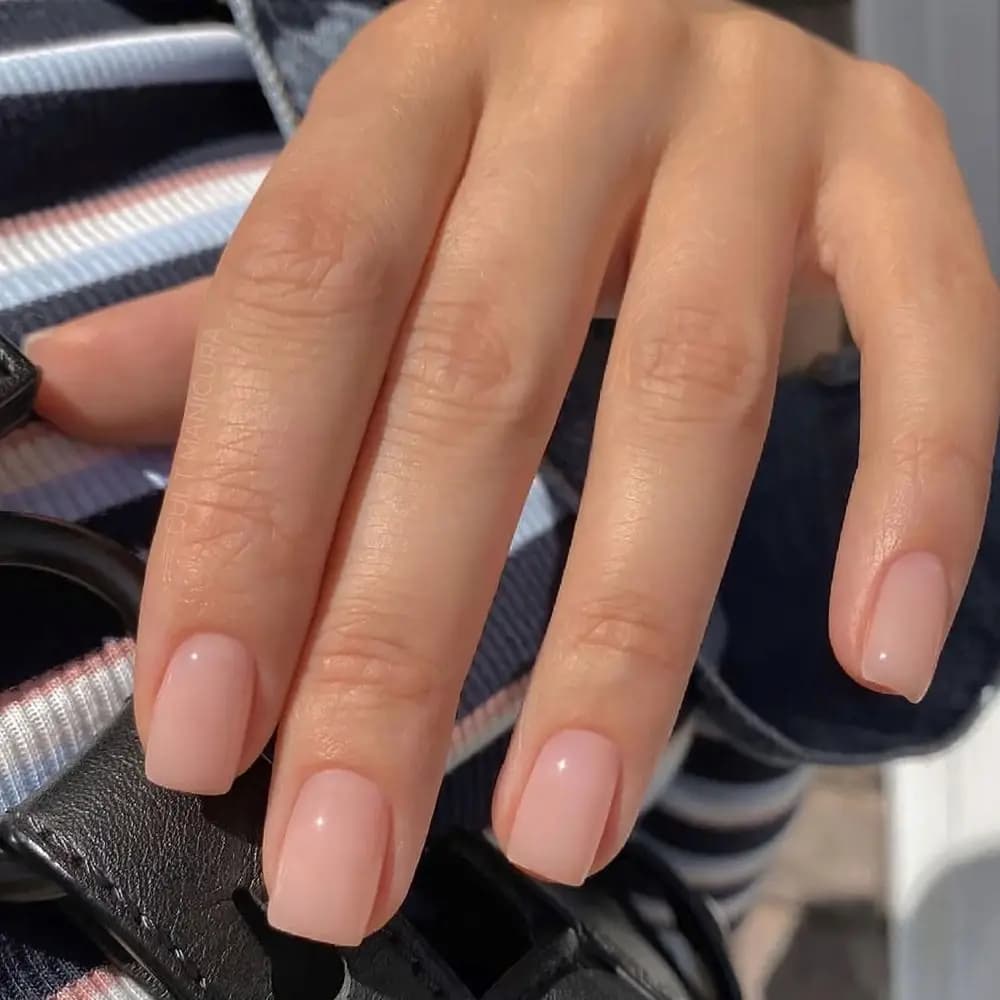 24Pcs Naked Pink French White Side unghie finte Short Simple Nail Beauty Press on unghie finte copertura completa suggerimenti per unghie artificiali