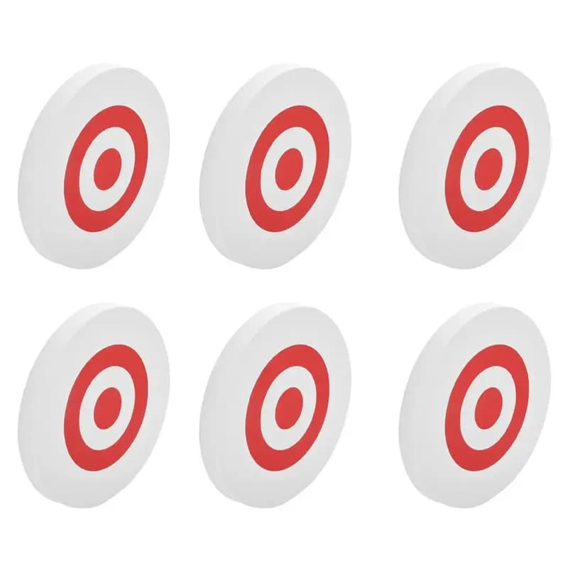 A89E-6Pcs 25 X 3Cm Archery Eva Foam Target Self Healing Bow Moving Hunting Practice White+Red