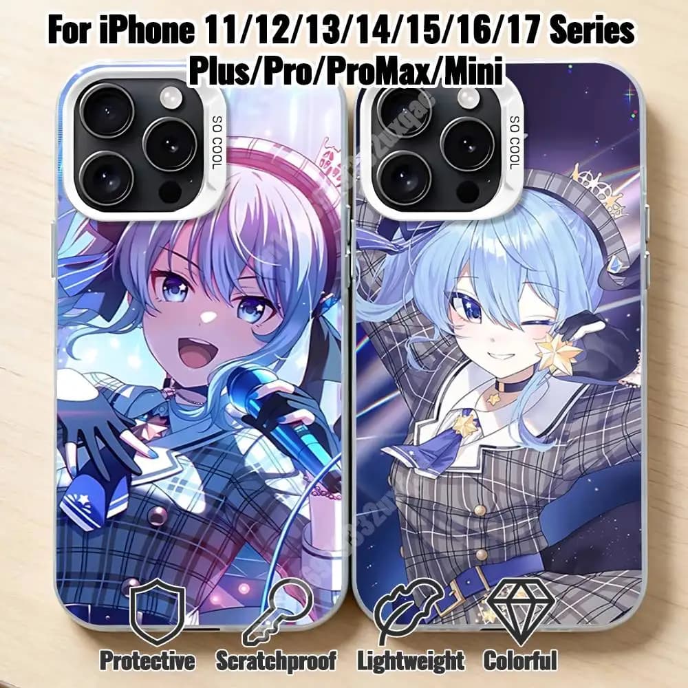Hololive Hoshimachi Suisei Phone Case for iPhone 17 16 15 14 13 12 11 Pro Plus Max Mini X XS Air Stylish Cover