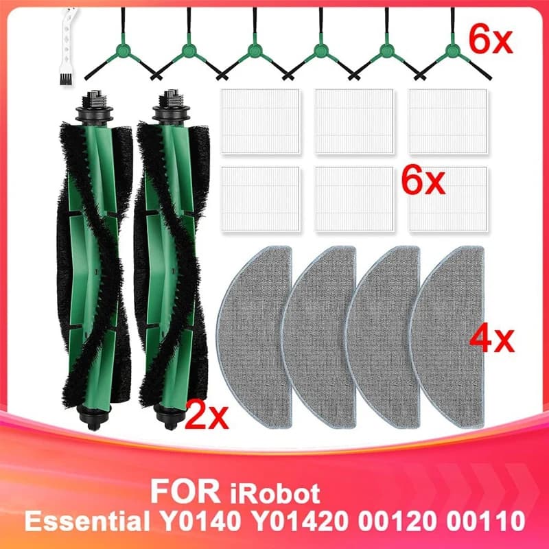 Confezione da 19 parti di ricambio per kit di accessori per aspirapolvere robot Irobot Roomba Essential