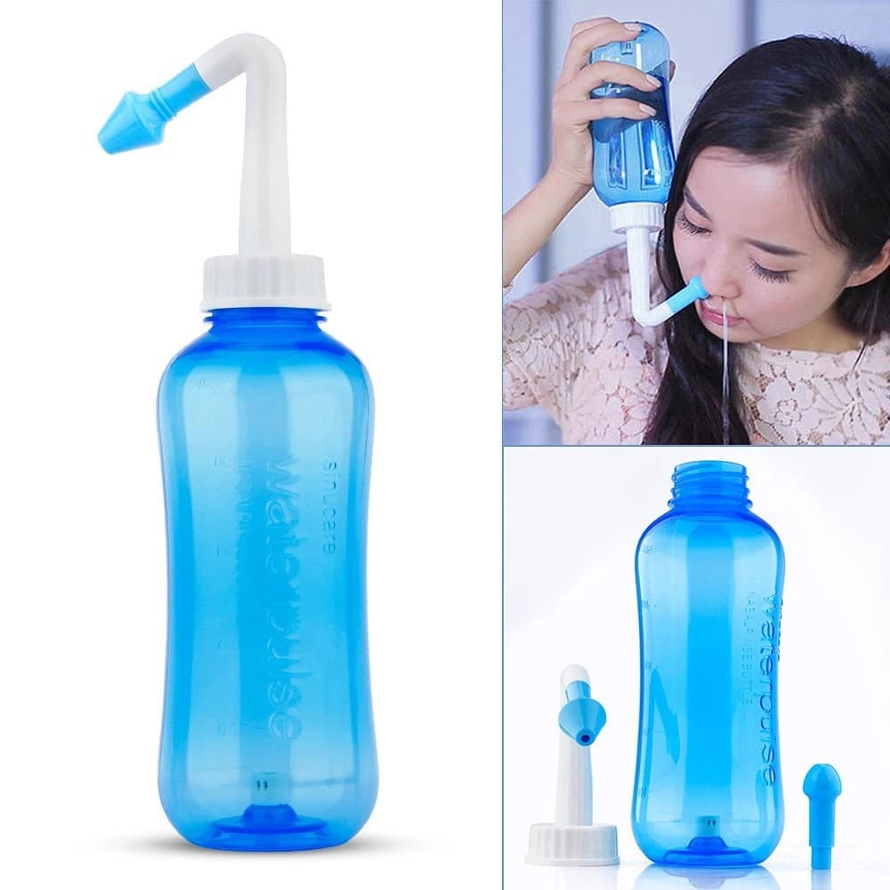 300ML Nasal Wash Sinusitis Nose Cleaner for Adults Child Allergic Rhinitis Treatment Nasal Irrigator Neti Pot Nose Cleaning Tool