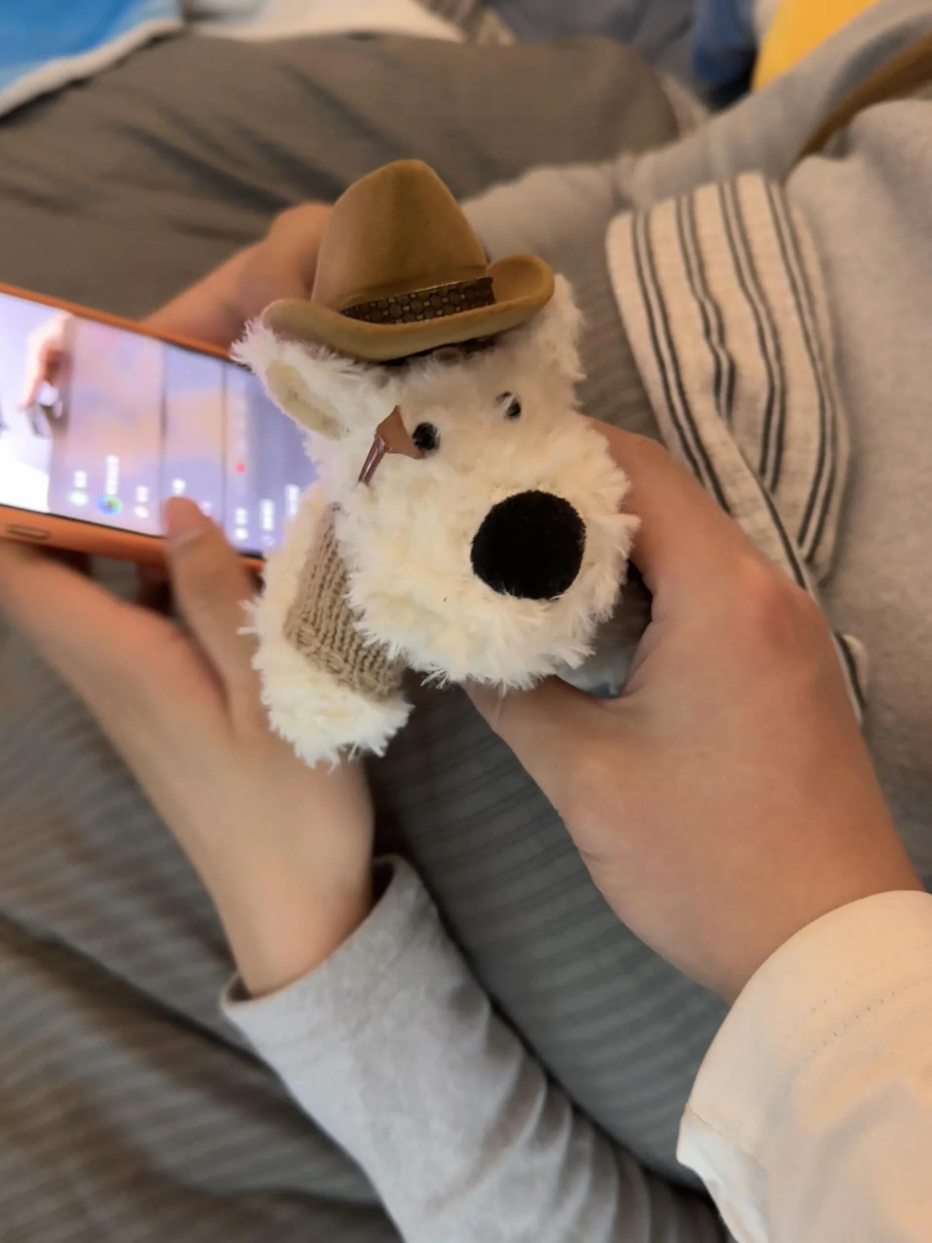 Peluche Scled West Highland Terrier, Decorazione per Borsa, Ornamento Pendente a Forma di Cane, Regalo a Sorpresa, Morbido Pupazzo di Peluche per Uomini
