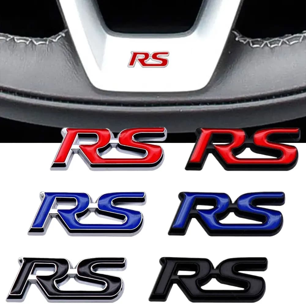 3D Metal Logo RS emblema del volante adesivo per auto per Honda RS Fit City Civic Accord HRV CRV Jazz Odyssey CRZ Vezel Badge