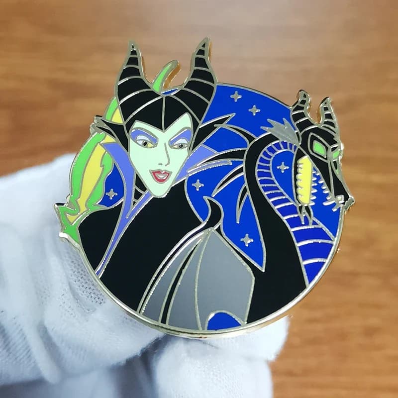 Fiabe cattivi The Malefiicent smalto Pin Badge Sleepiing Beauty Evil Queen spilla cappello spille zaino accessorio gioielli