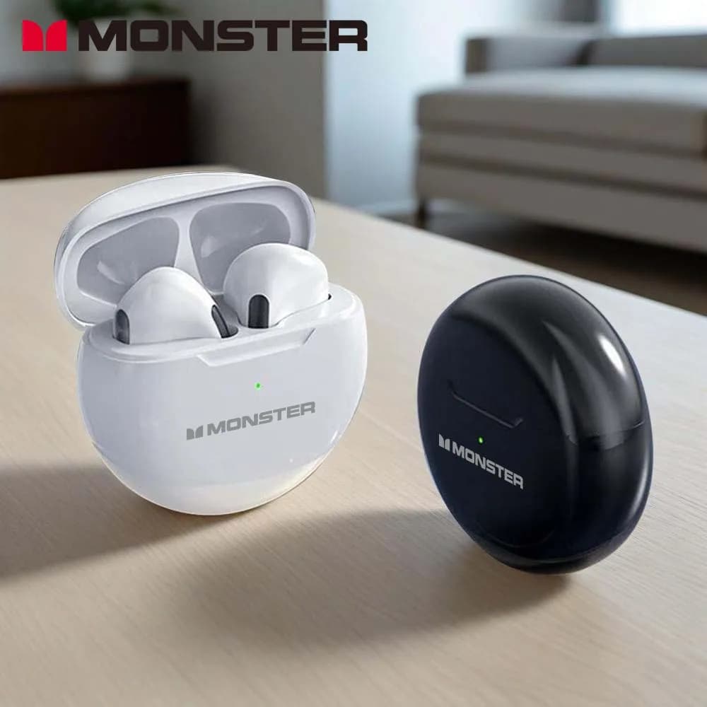 MONSTER Bluetooth Hardphones TWS Wireless Earphones HD Sound Quality Sweatproof Earbuds Suitable For Sports Wireless Headset