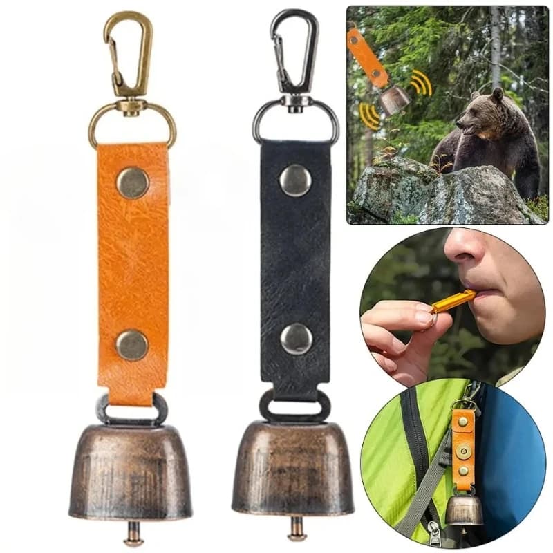 1Pcs Outdoor Bear Bell for Camping Hiking Anti-Bear Warning Bell Keychain Pet Pendant Wind Chime Accessory Camping Survival Tool