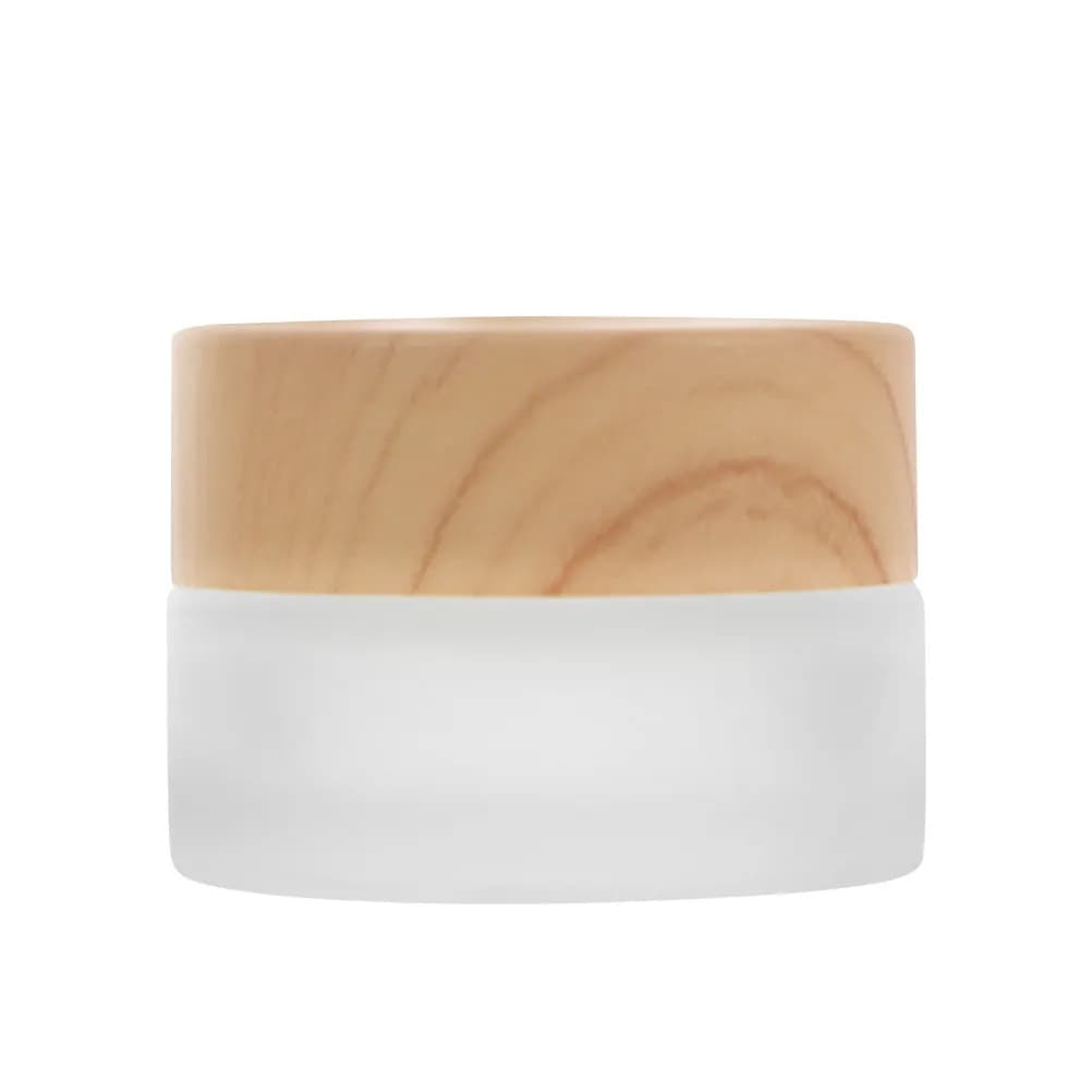 Premium Wooden Base Glass Manicure Cup with Lid for Nail Art Liquid Storage Mixing Acrylic Powder Pen Cleaning Dappen Dish Nail