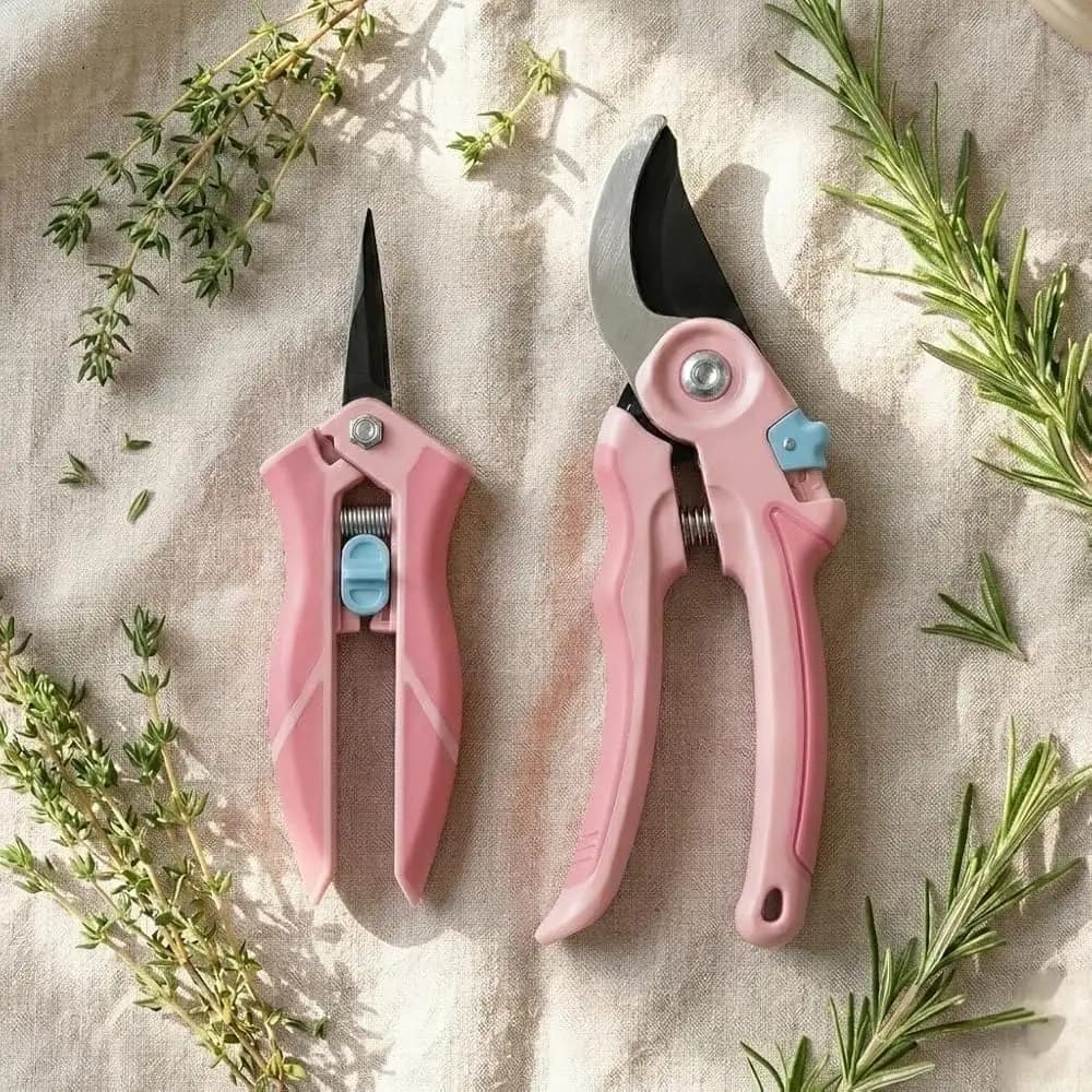 Set di 2 Forbici da Giardinaggio, Cesoie Bypass da 8 Pollici e Forbici di Precisione da 6,25 Pollici, Attrezzi Professionali per Piante