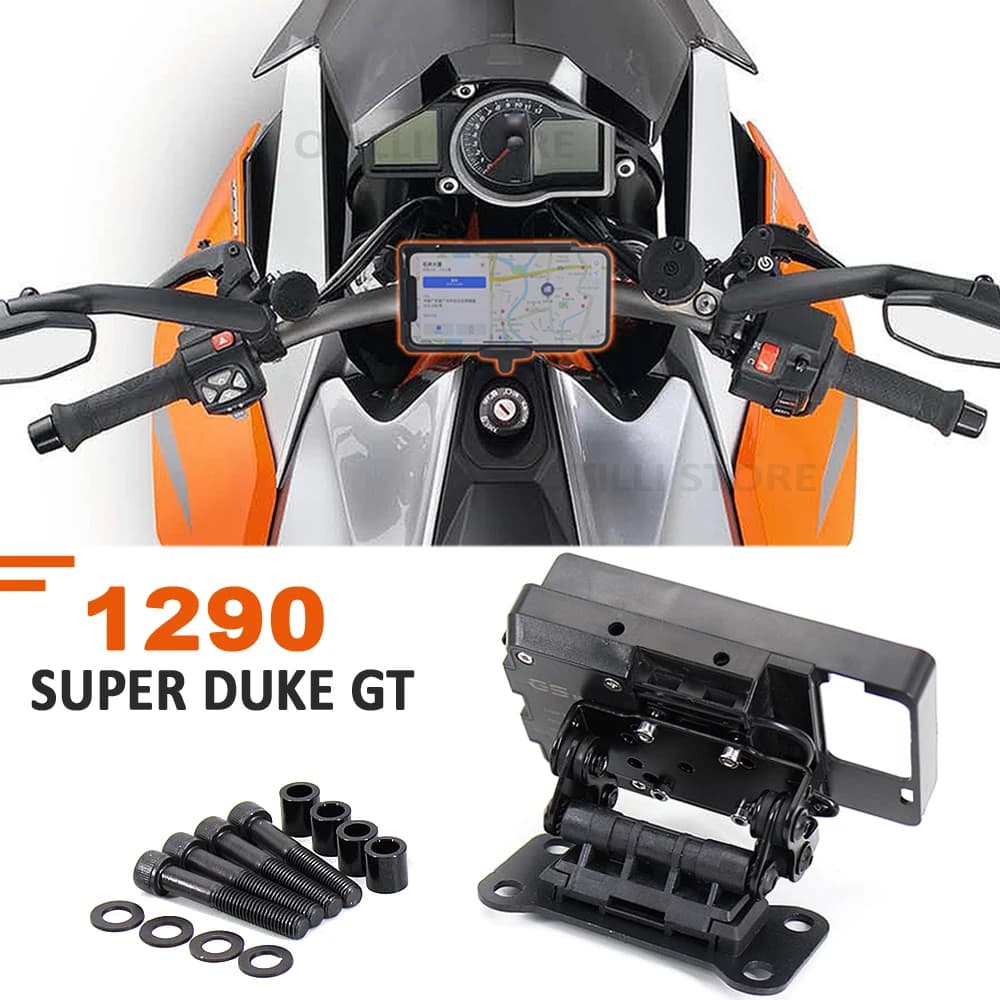 NUOVI Accessori Moto Nero Supporto Del Telefono Mobile GPS Del Basamento Della Staffa Per 1290 Super Duke GT 2016-2021 2020 2019 2018 2017