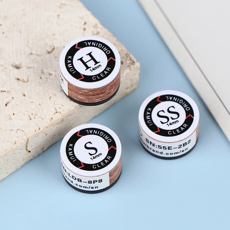 Punte per stecche da biliardo da 14 mm - Durezza SS/S/M/H Resistente all'usura Antiscivolo Stecca da biliardo Accessori da biliardo professionali