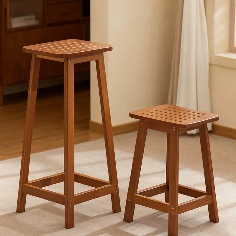Mid-century Vintage Bar Stool High Leg Counter Chair Commercial Cashier Pub Cafe Island Seat Leisure Dining High Stool for Home