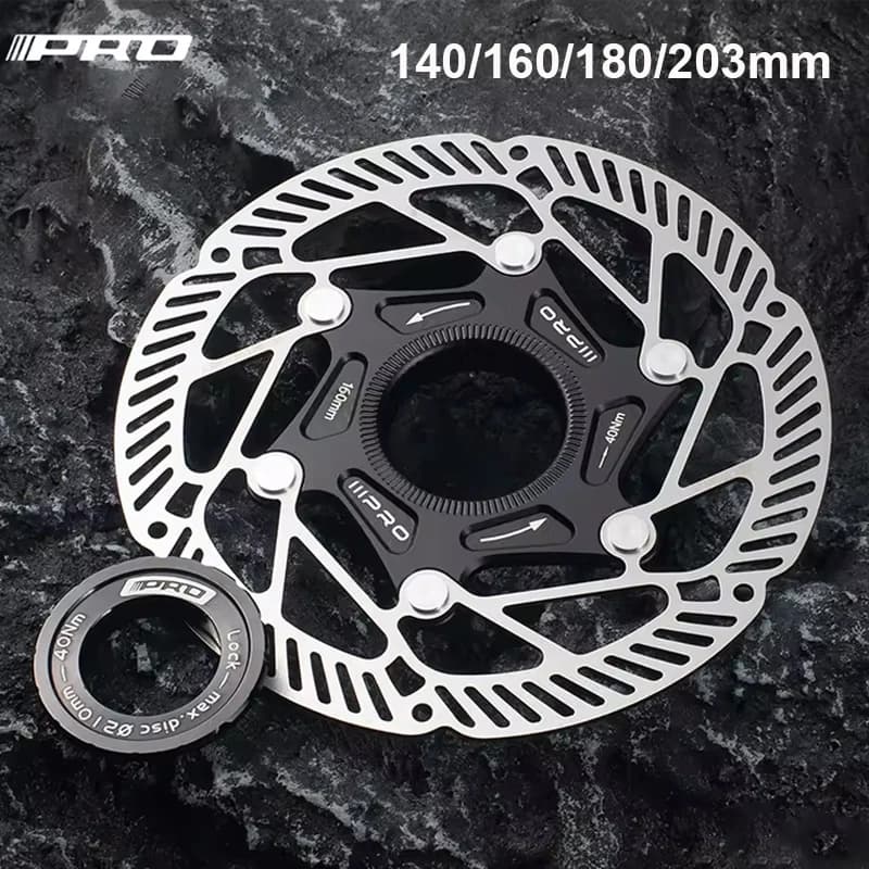 IIIPRO Dischi freno con bloccaggio centrale per bicicletta Mtb 140 160mm 180mm 203mm Rotore disco bici da strada per rotore di raffreddamento con dissipazione del calore Shimano