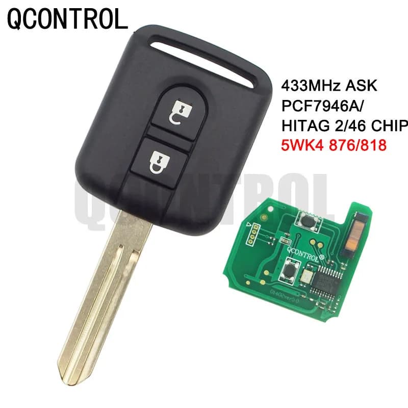 QCONTROL Chiave A Distanza Dell'automobile per NISSAN Cabstar F24M Micra K12 Navara D40M Nota E11 NV200 M20M Patrol Y61 Qashqai J10