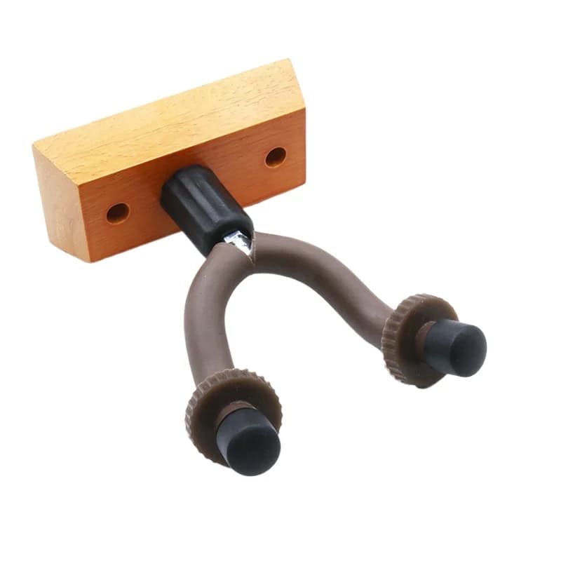 Supporto da Parete in Legno Massello per Chitarra, Basso, Ukulele, Violino e Altri Strumenti Musicali