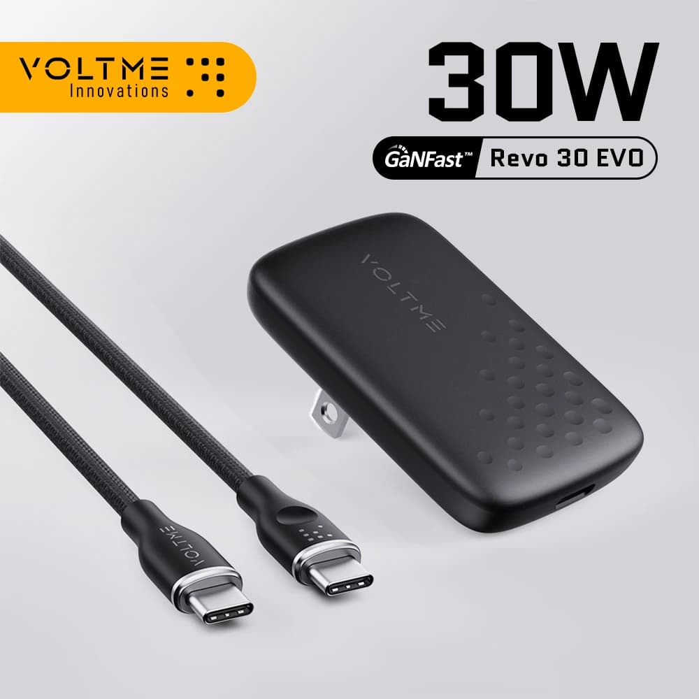 Caricabatterie rapido VOLTME ultrasottile da 30 W V-Dynamic & GaN Tech Caricatore USB C PD Caricatore compatto sottile di tipo C per iPhone 14 Pro Max/Galaxy