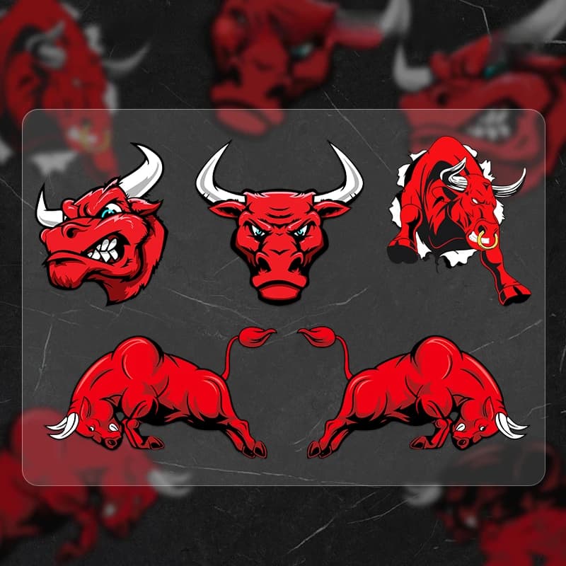 Angry Bull Bullhead Adesivi moto Pannelli laterali impermeabili fai-da-te Tappo serbatoio carburante Carenatura Scooter Decalcomanie in vinile Decorazione fresca