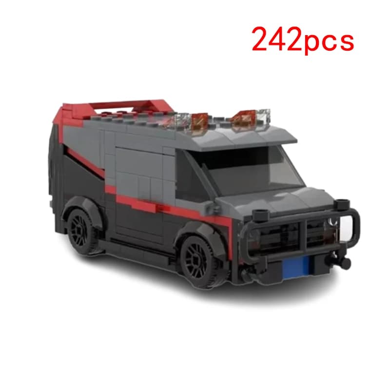Blocchi di costruzione per auto MOC-20604 Stazione di polizia di assemblaggio di piccole particelle SWAT Team Car Van 242 pezzi Modello di veicolo regalo per bambini