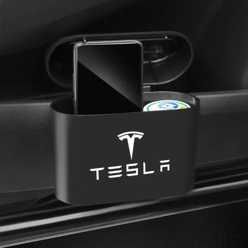 1 pz auto può bidone della spazzatura scatola di immagazzinaggio per Tesla portachiavi modello 3 2022 Y XS Cc3 Cybertruck Juguete Roadster bobina 4 accessori