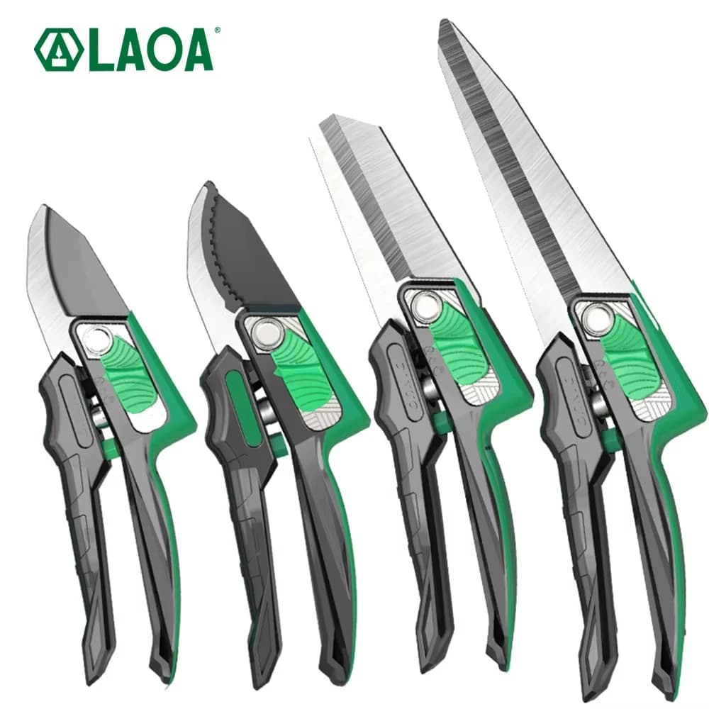 Garden pruning shears LAOA Cutting scissors 8 inch and 10 inch extended straight scissors Gardening tools to save labor