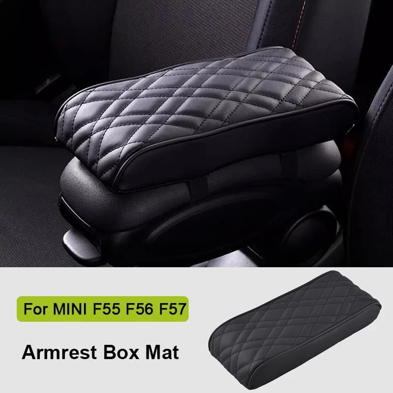 PU Pelle Auto Bracciolo Zerbino Console Centrale Bracciolo Cuscino di Protezione Per MINI Cooper F55 F56 F57 Auto Braccioli Scatola di Immagazzinaggio Pad