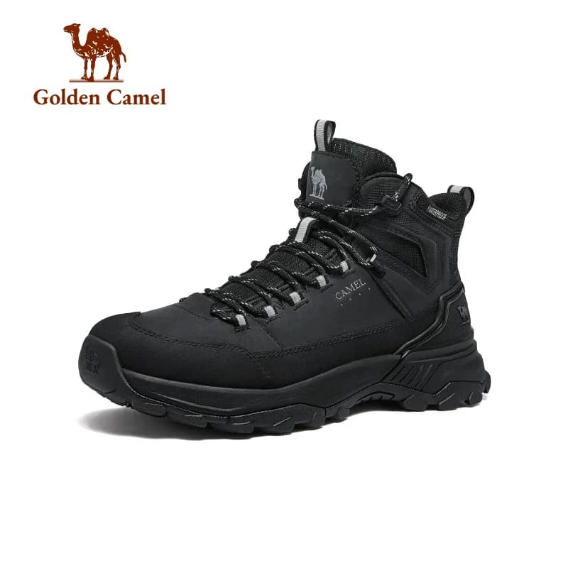 Golden Camel High-Top Men Hiking Boot 2026 Winter Waterproof Non Slip EVA Cushioning Shock-absorbing High-Top Climbing Men Shoes