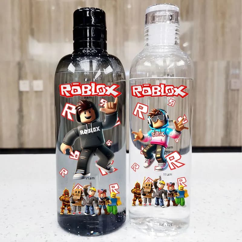 Borraccia Portatile DynaBlocks Resistente alle Alte Temperature, Tazza Antiurto, Gioco Roblox, 500ml/750ml, Borraccia Graduata in Plastica